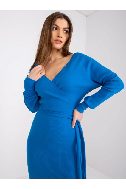 Dámske tmavo-modre šaty basic kód produktu 15- TemU - 1-RV-SK-5297.23P