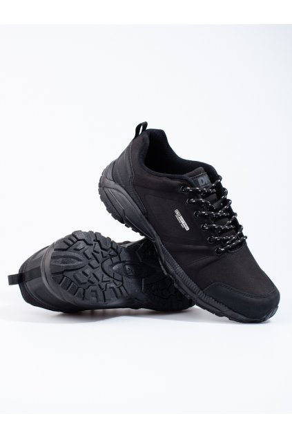 Čierne pánske trekingové topánky bez opätku podpätku Dk kod CCC -1- 1099B-M