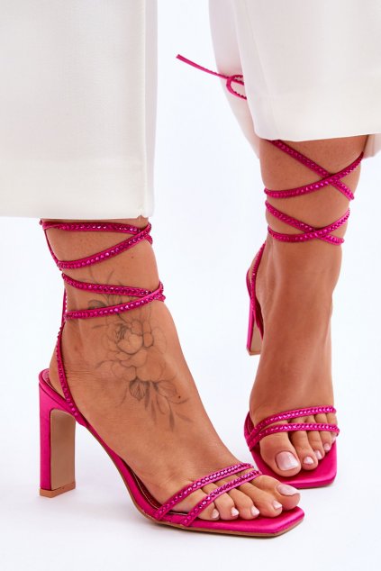 Dámske sandále  ružové kód obuvi H8-508 FUSHIA