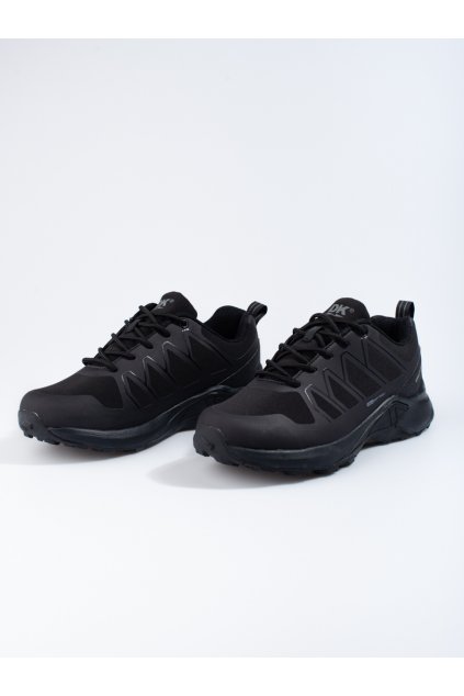 Čierne pánske trekingové topánky bez opätku podpätku Dk kod CCC -1- 11122B-M