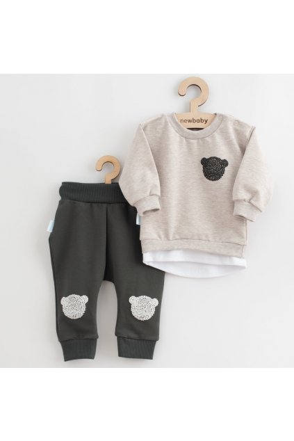 Dojčenská súprava tričko a tepláčky New Baby Brave Bear ABS béžová