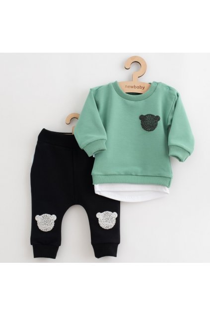 Dojčenská súprava tričko a tepláčky New Baby Brave Bear ABS zelená