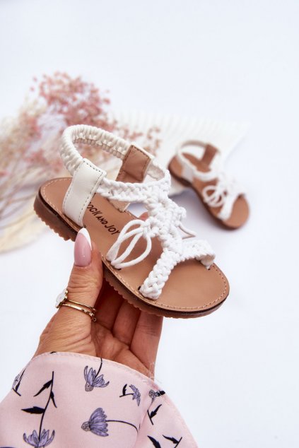 Detské sandále  biele kód obuvi 301-C WHITE