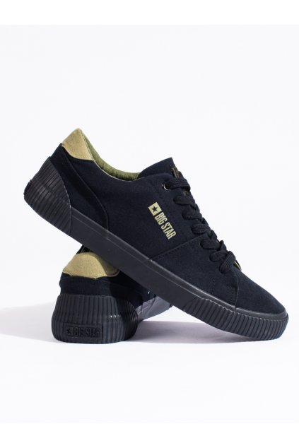 Čierne pánske športové topánky bez opätku podpätku Big star shoes kod CCC -1- LL174009B-M