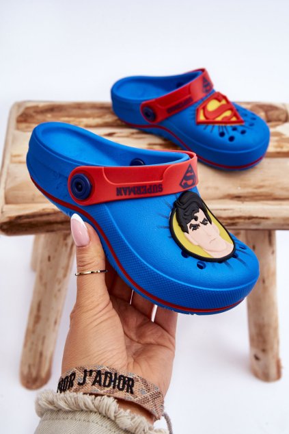 Detské crocs superman grendene kids jj385004 modré / JJ385004 NIEBIESKI (Veľkosť 33)