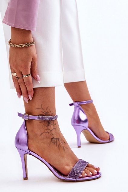 Dámske sandále  fialové kód obuvi 9576 PURPLE