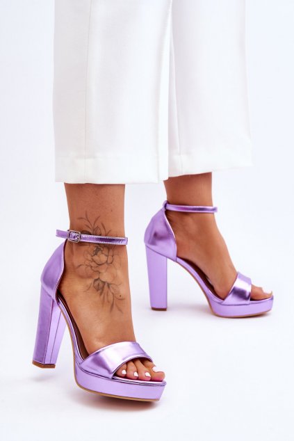 Dámske sandále  fialové kód obuvi M048 PURPLE