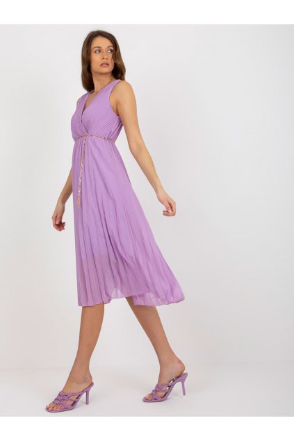 Dámske svetlo-fialove šaty na bežný deň kód produktu 15- TemU - 1-DHJ-SK-13168.21X