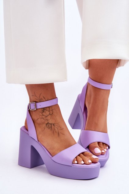 Dámske sandále farba fialová kód obuvi 78-131 PURPLE