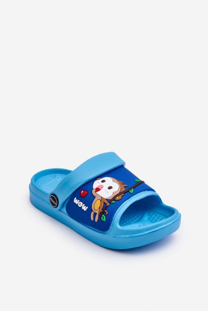 Detské šľapky farba modrá kód obuvi SB8295 L.BLUE