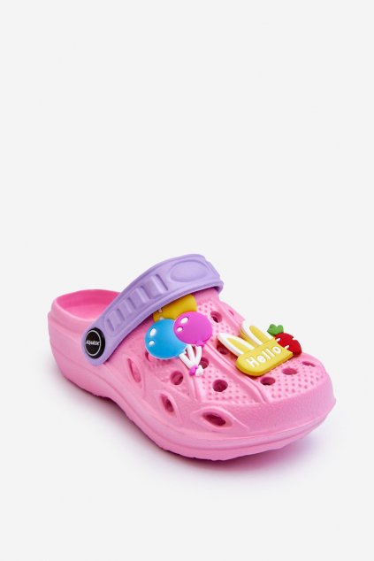 Detské šľapky  ružové kód obuvi 8084/8085/8086 PINK