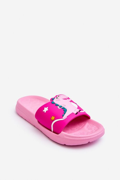 Detské šľapky  ružové kód obuvi SB8245 PINK