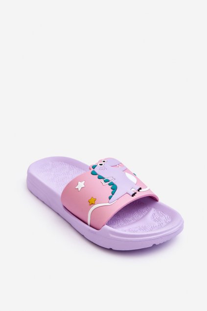 Detské šľapky farba fialová kód obuvi SB8245 PURPLE