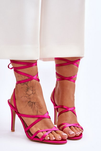 Dámske sandále  ružové kód obuvi H8-392 FUSHIA