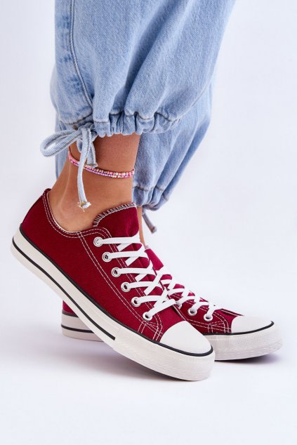 Dámske tenisky farba červená kód obuvi 844-G WINE