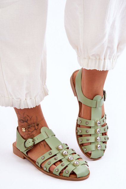 Dámske sandále  zelené kód obuvi G-13 GREEN