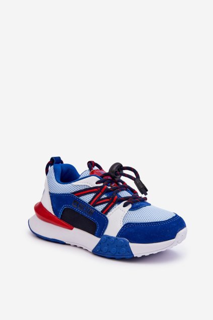 Detské športové členkové topánky memory foam system big star ll374220 modré / LL374220 NIEBIESKI (Veľkosť 34)