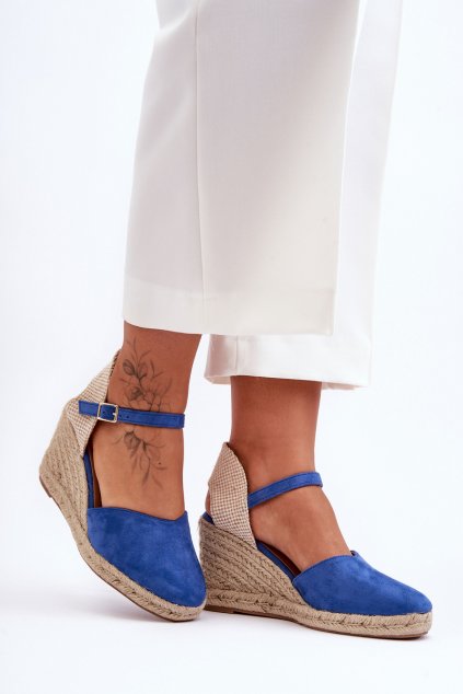 Dámske sandále farba modrá kód obuvi 2908 BLUE