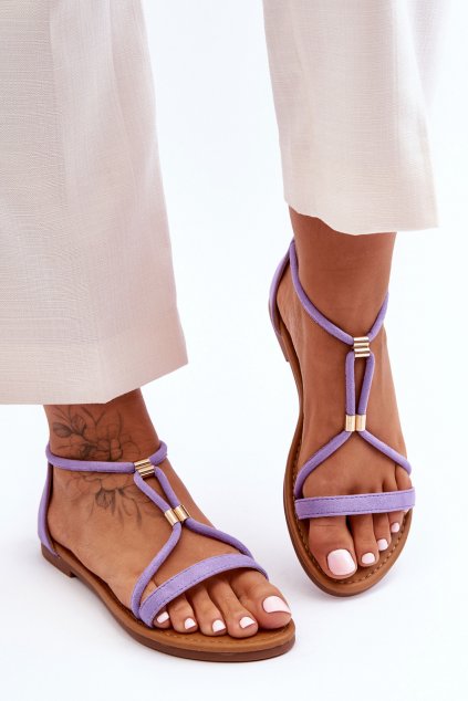 Dámske sandále  fialové kód obuvi 8079 PURPLE