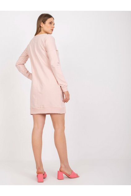 Dámske svetlo-ružove šaty basic kód produktu 15- TemU - 1-AP-SK-A-006.73