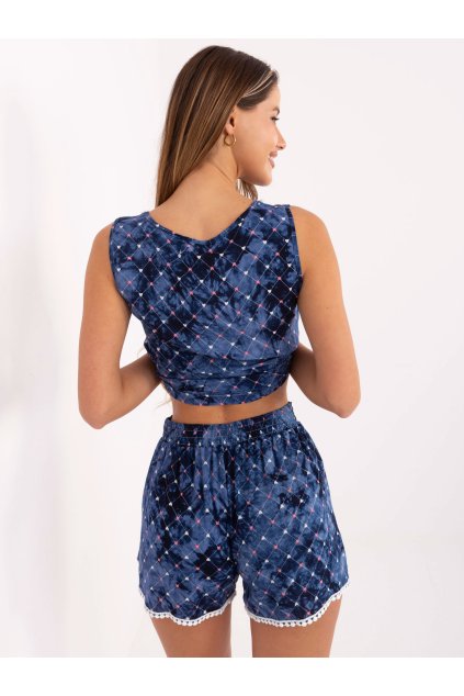 Dámske Šortky farba Tmavo-modrá kód AT-SN-2501A.02 (Farba Tmavo-modrá, Veľkosť M/L)