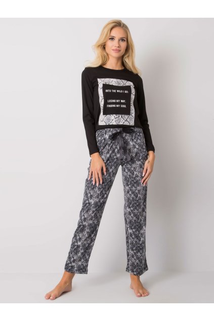 Dámske Pyžamo farba Čierna kód BR-PI-3175 (Farba Čierna, Veľkosť M)