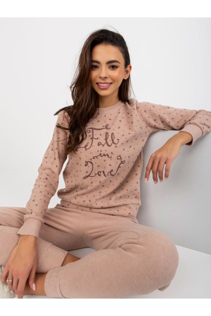 Dámske Pyžamo farba Béžová kód BR-PI-9106 (Farba Béžová, Veľkosť S)