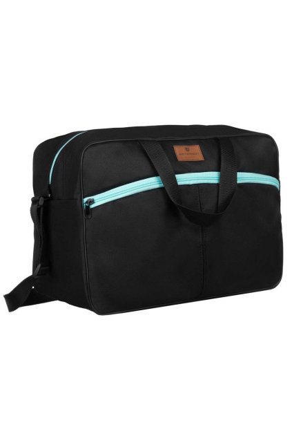 Textílna kabelka čierna kód 13- TemU - 1- DH PTN TP-BLACK-BLUE