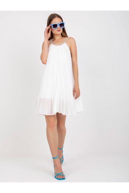 Dámske biele šaty na bežný deň kód produktu 15- TemU - 1-DHJ-SK-0010.35