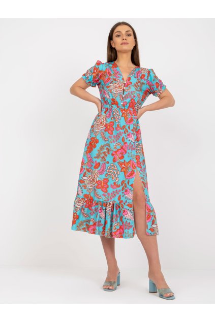 Dámske modre s podtlačeným vzorom kód produktu 15- TemU - 1-DHJ-SK-7006-4.37 (Farba Modrá, Veľkosť ONE SIZE)