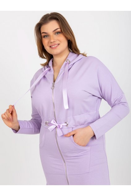 Dámska svetlo-fialová športová mikina plus size EM-BL-HW-20-464.02P