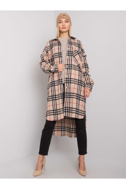 Dámske Košeľa farba Čierno-béžová kód EM-KS-604-2.90P