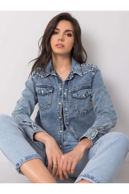 Dámske Košeľa farba Modrá kód EM-KS-Y5018.89