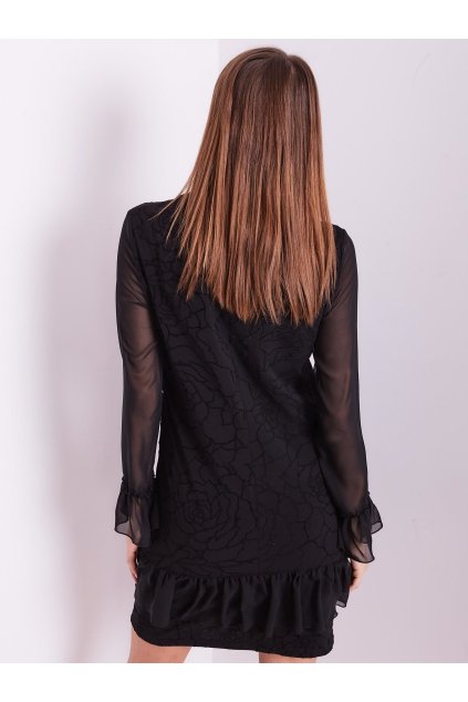 Dámske čierne šaty elegantné kód produktu EM-SK-5001.99