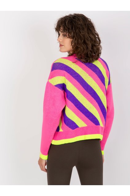 Dámsky sveter farba Ružová kód EM-SW-1027-01.01X