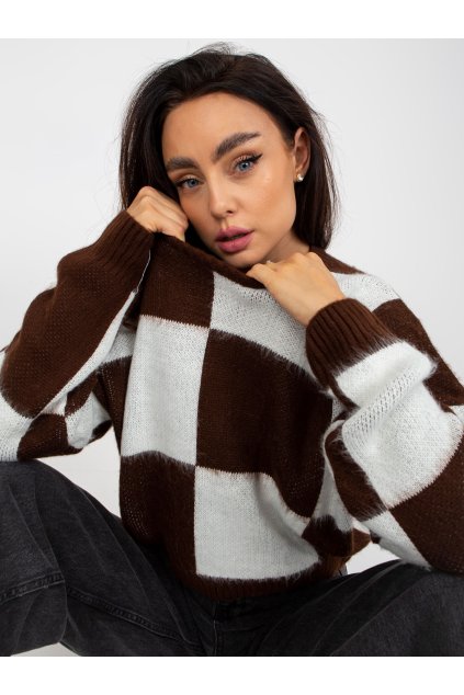 Dámsky sveter farba Bielo-béžová kód EM-SW-1034-01.91