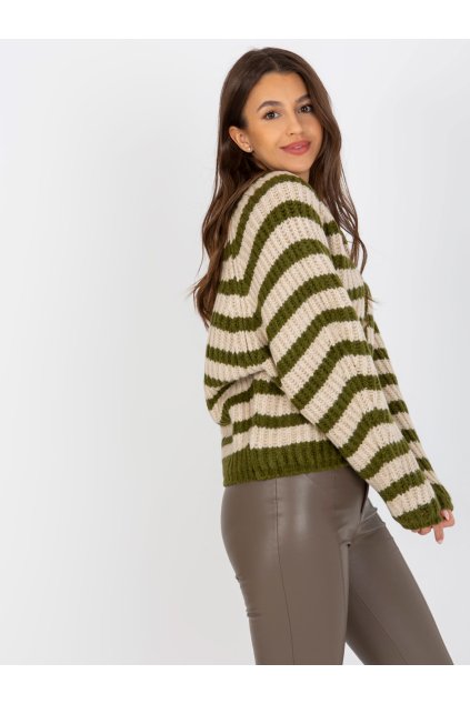 Dámsky sveter farba Khaki kód EM-SW-5020-02.28P