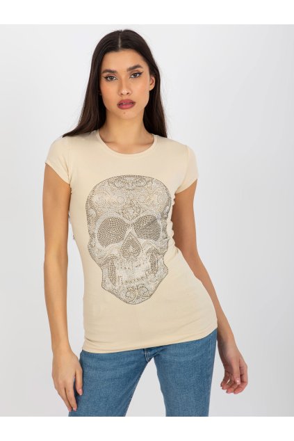 Dámske s aplikáciou farba béžová kód EM-TS-HS-21-532.22P