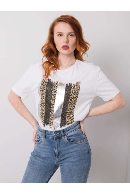 Dámske s aplikáciou farba biela kód HB-TS-3046.55P