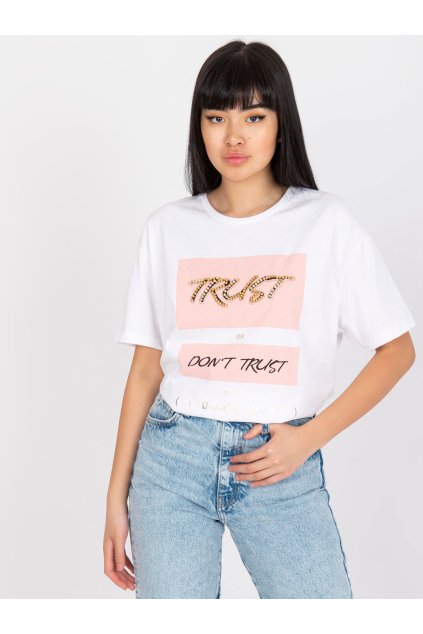 Dámske s aplikáciou farba biela kód HB-TS-3081.64P