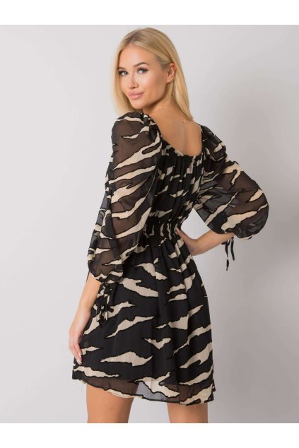 Dámske čierno-biele šaty španielského strihu kód produktu LC-SK-22K-3040.19P