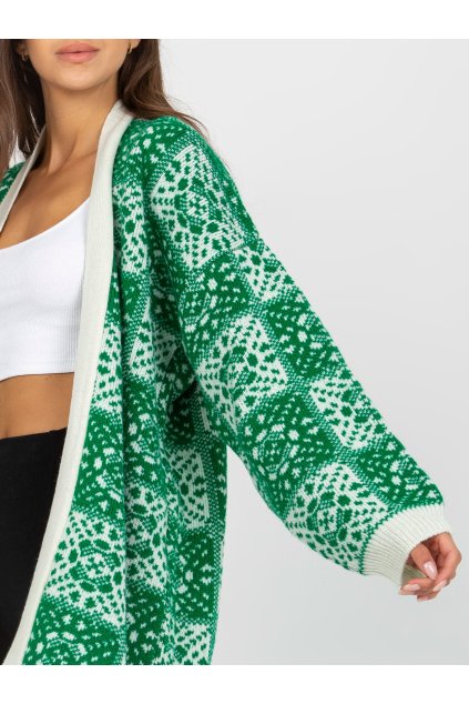 Dámsky sveter farba Bielo-zelená kód LC-SW-0301.45P