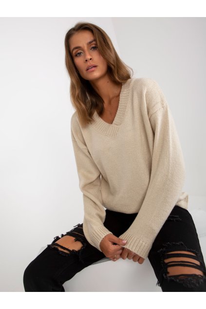 Dámsky sveter farba Béžová kód LC-SW-0332.17
