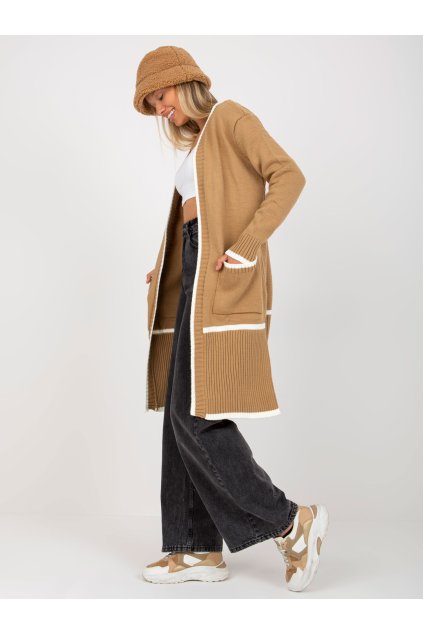 Dámsky sveter farba Tmavo-béžová kód LC-SW-0340.42P