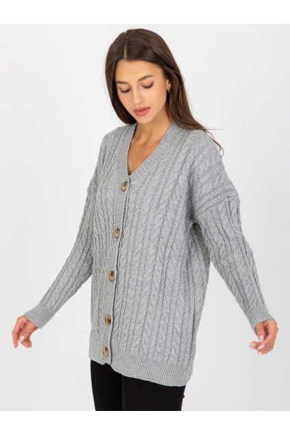 Dámsky sveter farba Sivá kód LC-SW-8008.80P
