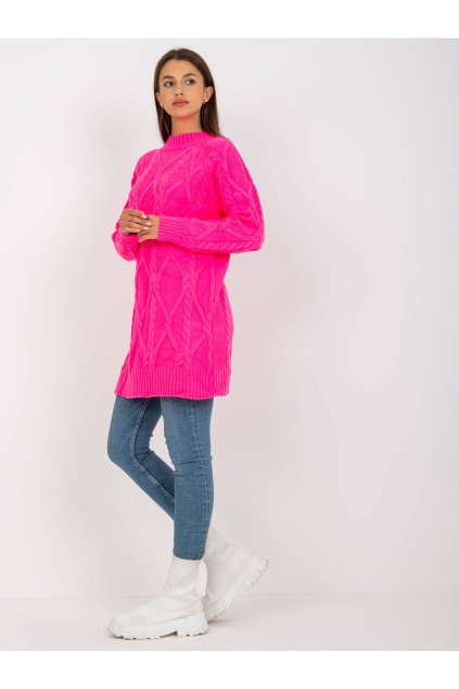 Dámsky sveter farba Krikľavo-ružová kód LC-SW-8012.88P