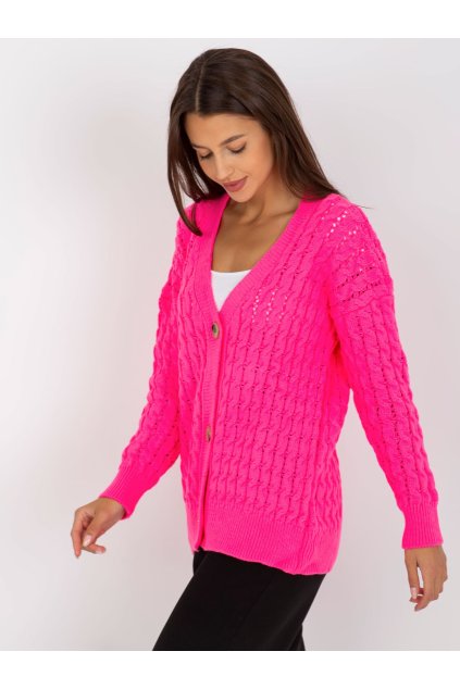 Dámsky sveter farba Krikľavo-ružová kód LC-SW-8036.74P