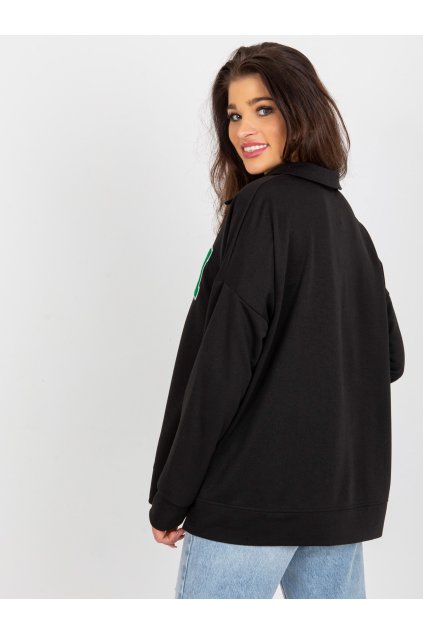 Dámska blúzka over size čierna LK-BZ-509270.43
