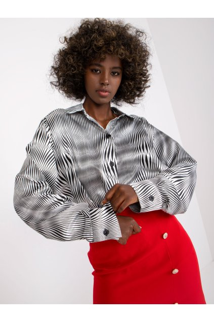 Dámske Košeľa farba Bielo-čierna kód LK-KS-508891-1.55P
