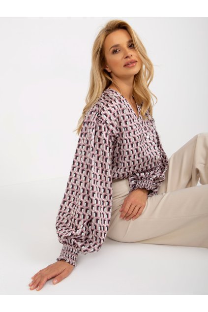 Dámske Košeľa farba Bielo-ružová kód LK-KS-509017-1.97